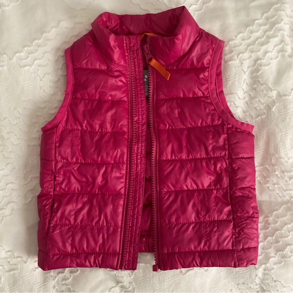 Primary Pink Puffer Vest 18-24m